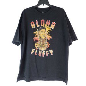 Gabriel Iglesias Aloha Fluffy T-Shirt Size 2XL Black Graphic XXL